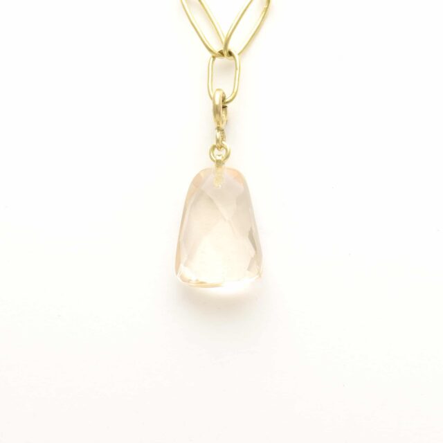 Tapered Solo Pink Stone Charm