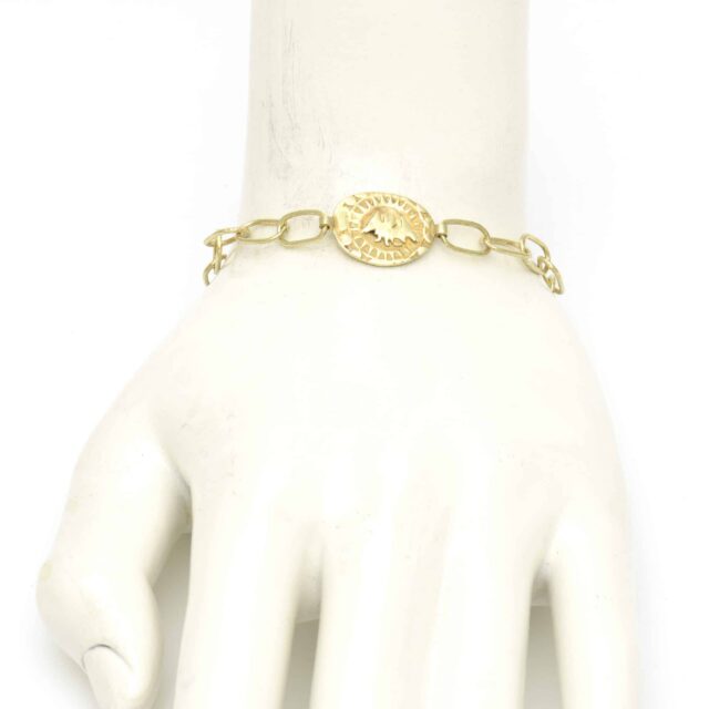 Bird and Bee Reversible Bat in Sun Chain on Handmade Chain Bracelet