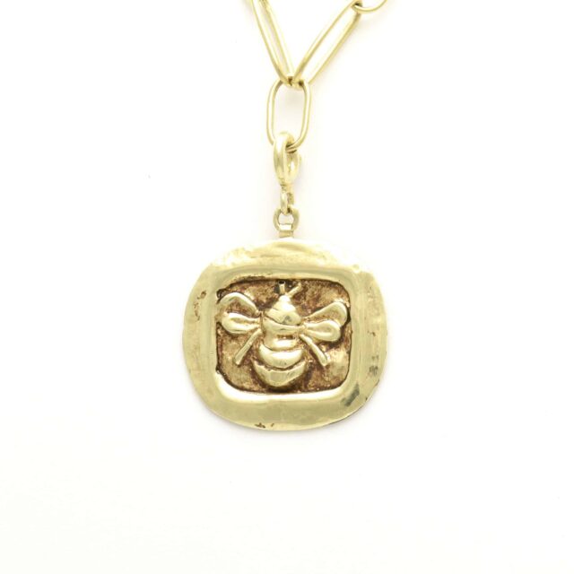 Large Bee In Soft Square Charm
