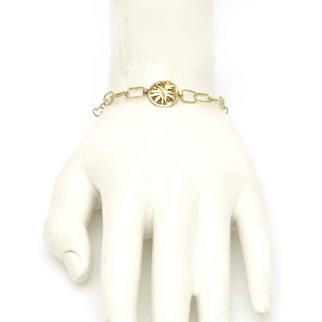 Heraldic Shield Reversible Moon / Bat on Handmade Chain Bracelet
