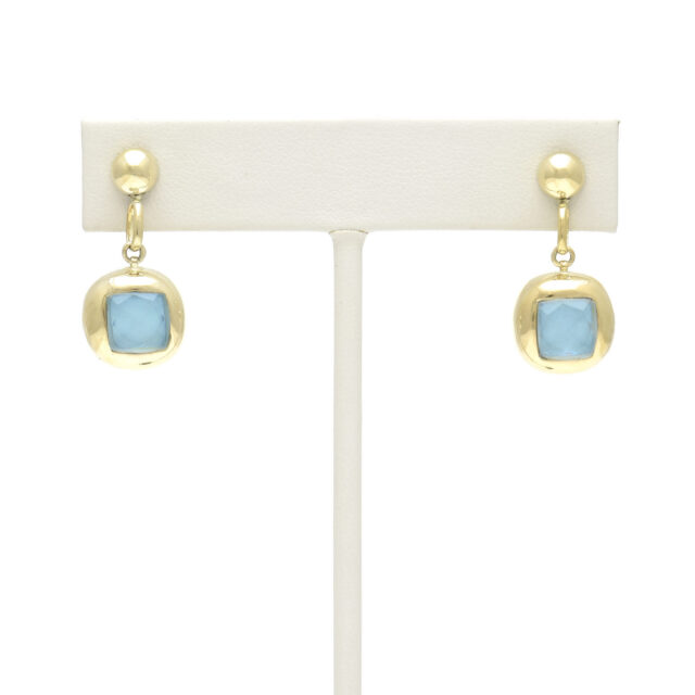 Soft Square with Stone on Ball Ring Top
