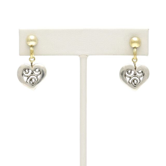 Heart with Swirls on Ball Ring Top