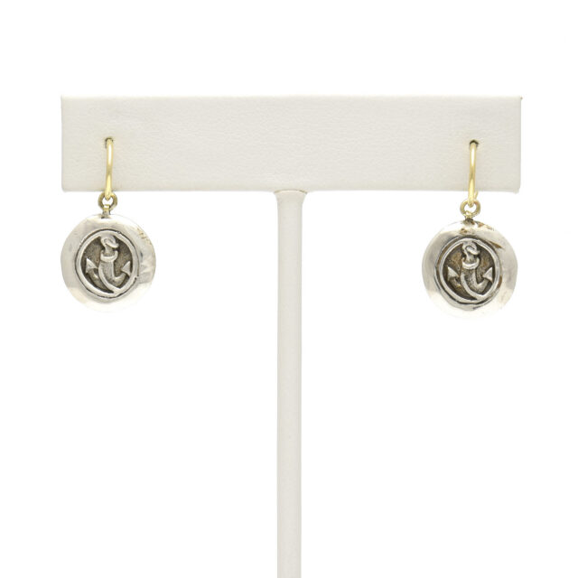 Silver Anchor on Hoop Top