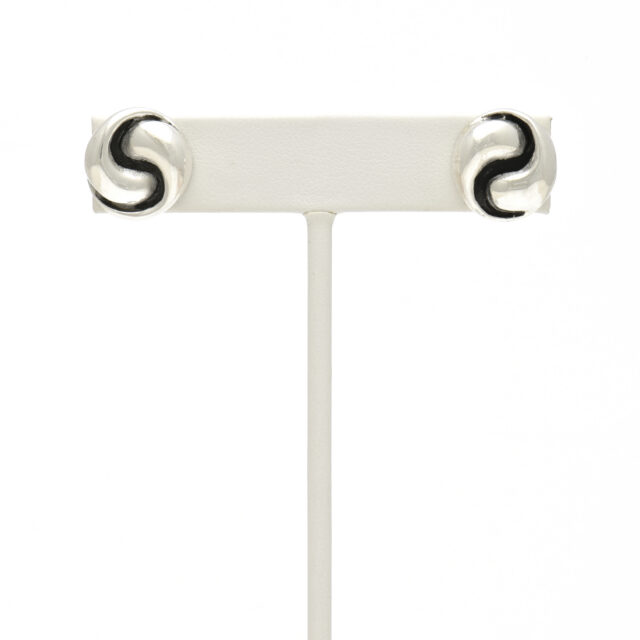 Silver Spiral Stud