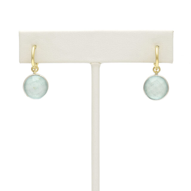 Silver Sun Reversible Stone on Hoop Top