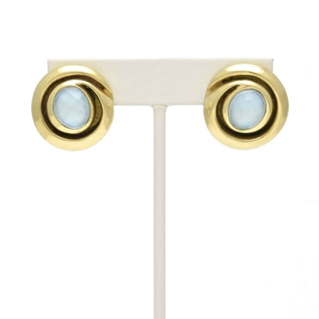 Swirl with Round Stone Center Clip