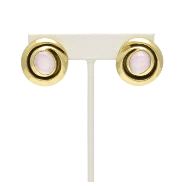 Swirl with Round Stone Center Clip