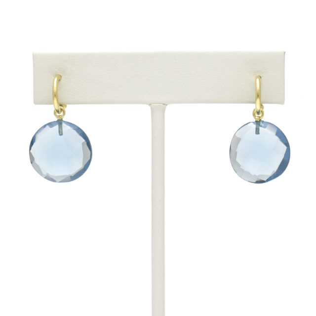 Circular Stone Drop on Hoop Top