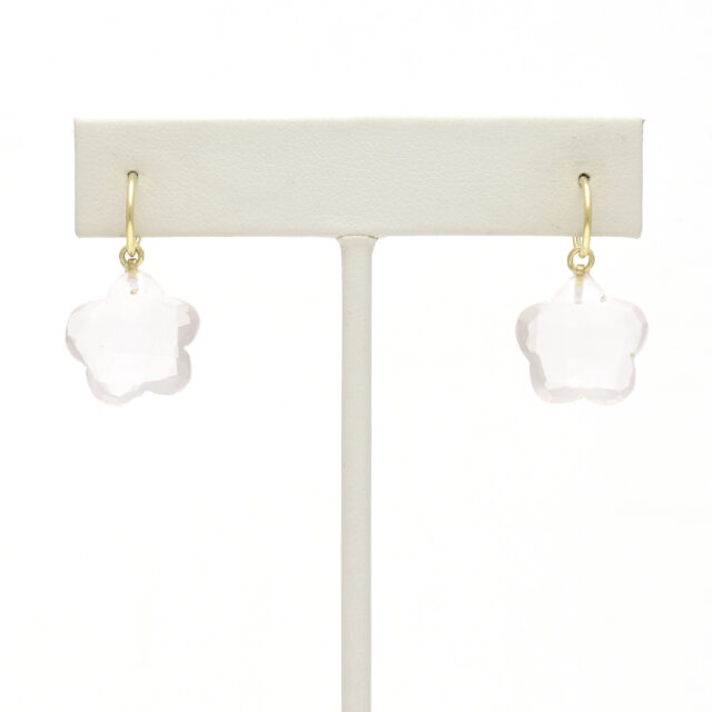 Flower Stone Drop on Hoop Top