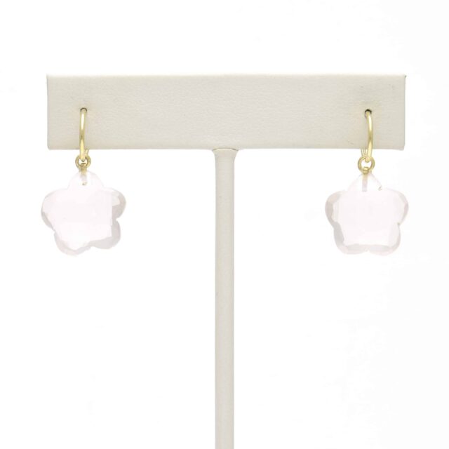 Flower Stone Drop on Hoop Top