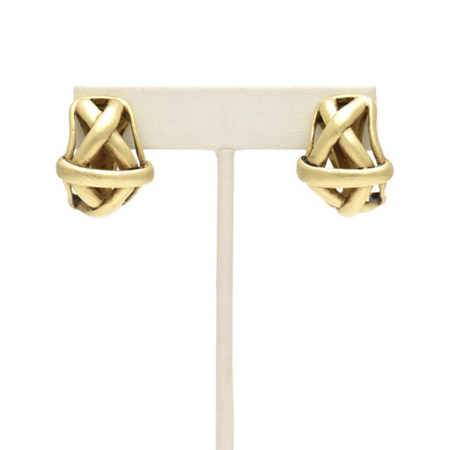 Wide Woven X and Band Hoop Clip