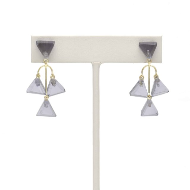 Four Purple Soft Triangles on Wire Drop