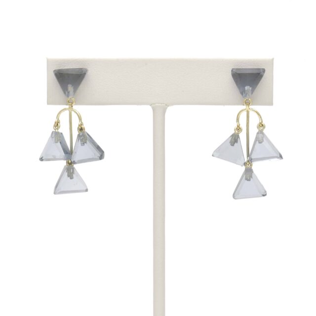 Four Purple Soft Triangles on Wire Drop