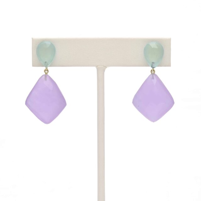 Double Stone Drop Turquoise and Lavender