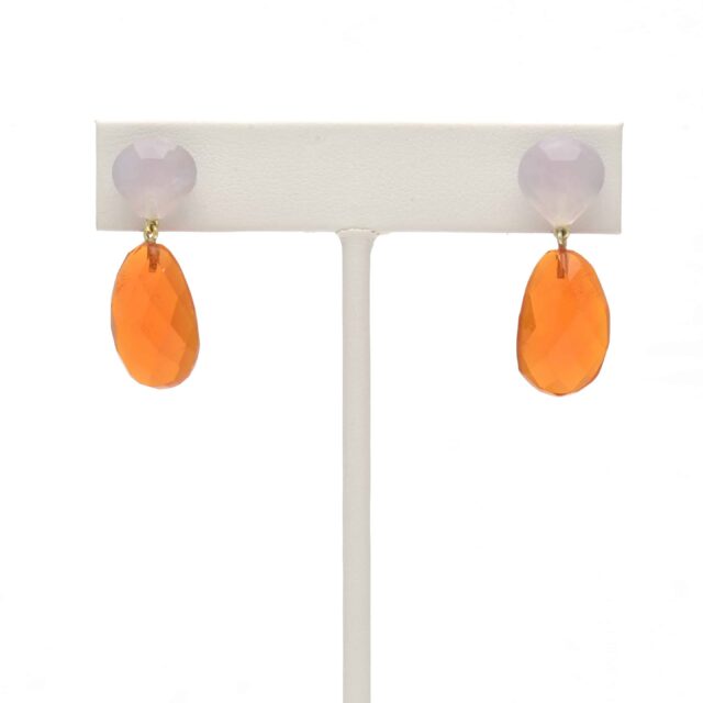 Double Stone Drop Lavender and Orange