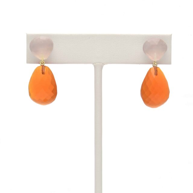 Double Stone Drop Lavender and Orange