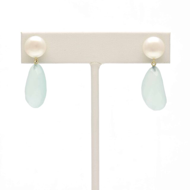 Double Stone Drop pearl and Turquoise
