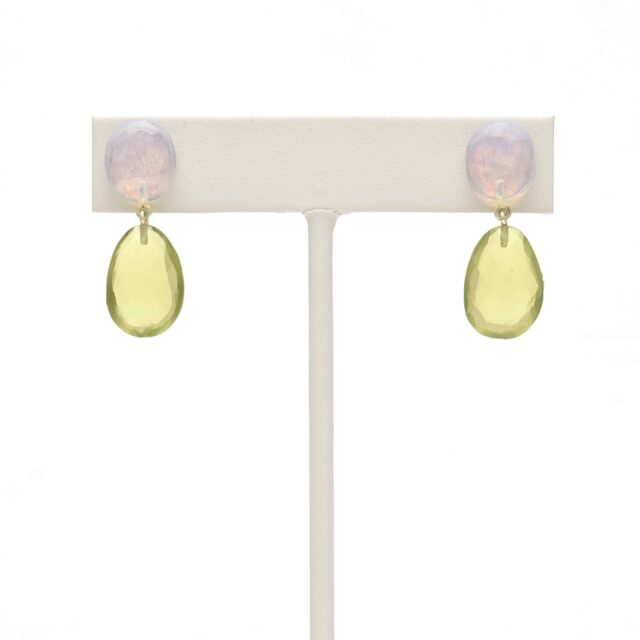 White Oval top w/ green Oval Bottom