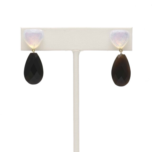 White Tear Top w/ Black Oval Bottom