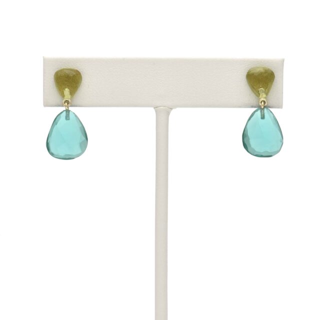 Double Stone Drop Light Green and Green