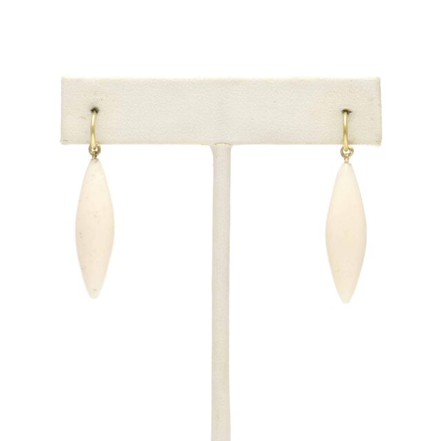 Bone Wide Spear Drop on Hoop Top