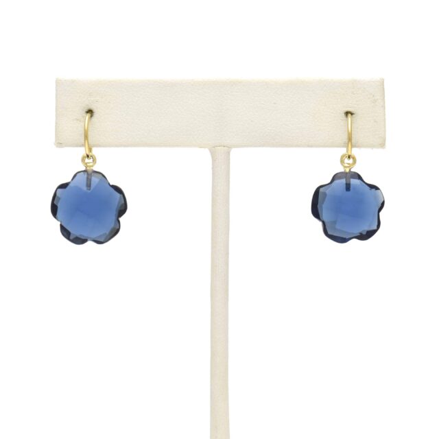 Flower Stone Drop on Hoop Top