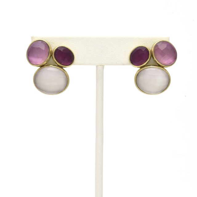 Three Oval Stones Button Small