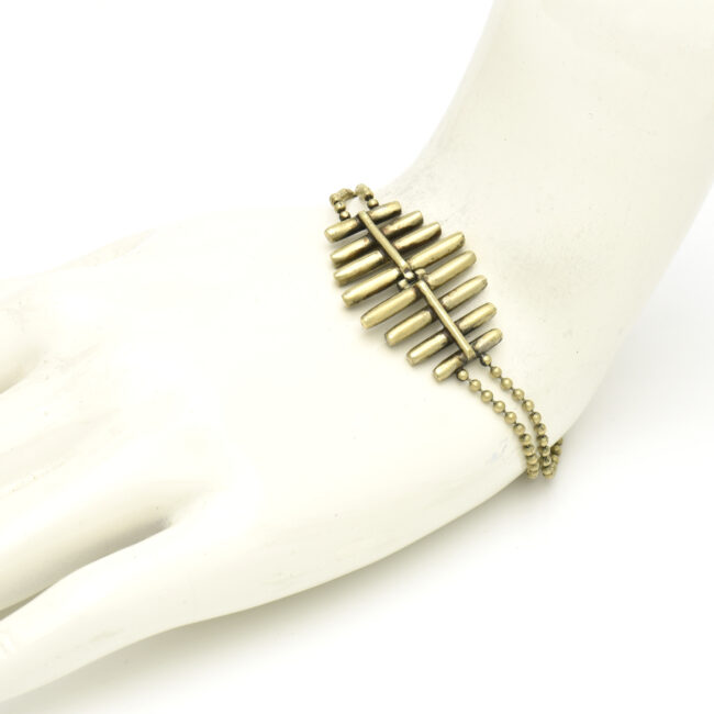 Multi Bars on Double Ball Bead Bracelet