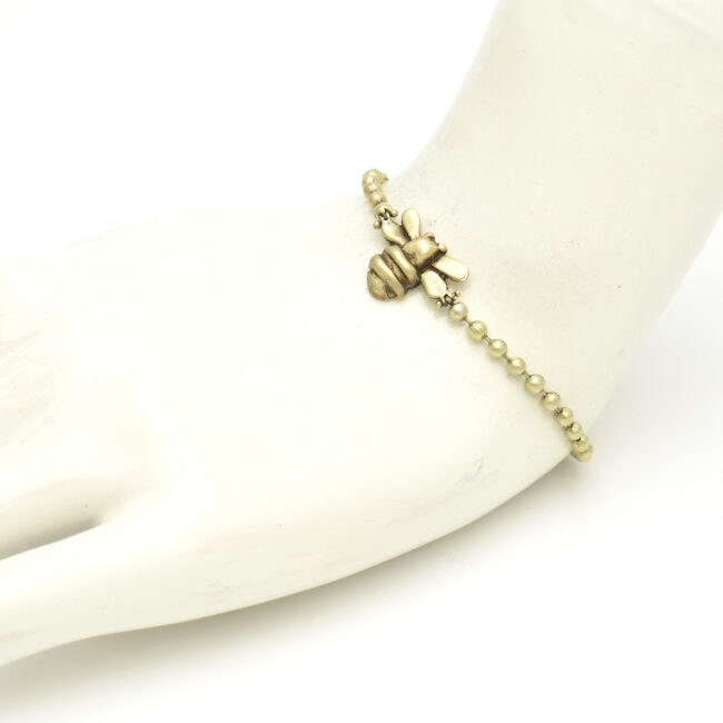 Bee on Ball Bead Bracelet