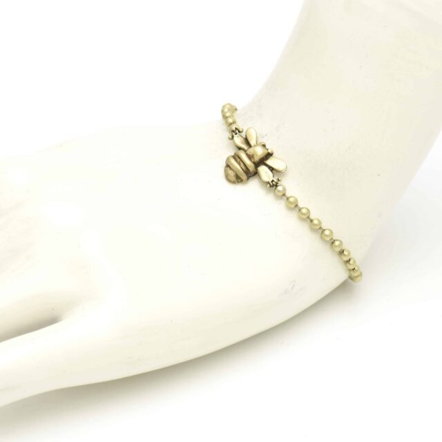 Bee on Ball Bead Bracelet