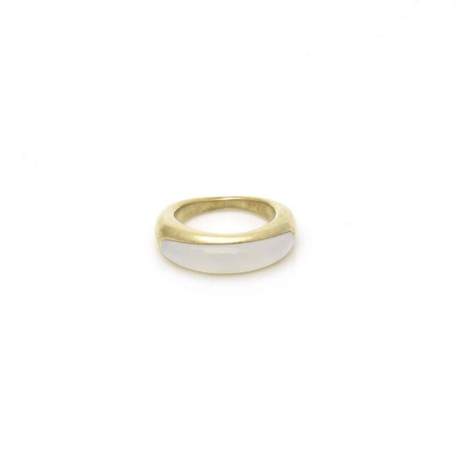 Skinny Ring With Inlaid Stone