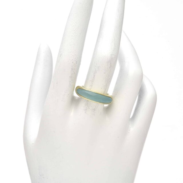 Skinny Ring With Inlaid Stone