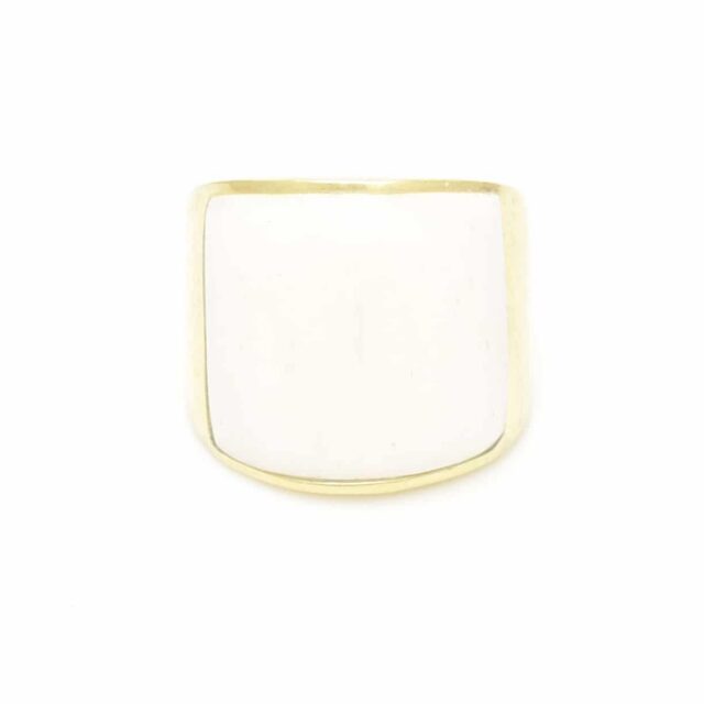 Soft Curved Square Bone Ring