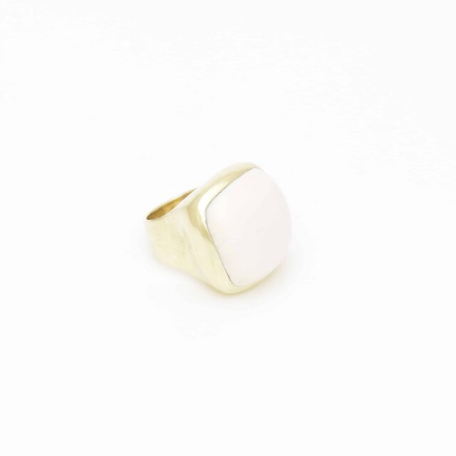 Rounded Soft Square Bone Ring