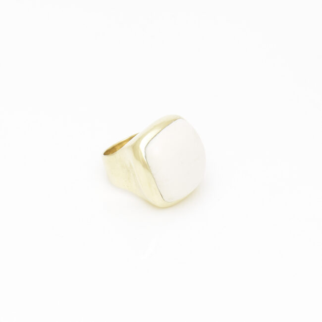 Rounded Soft Square Bone Ring