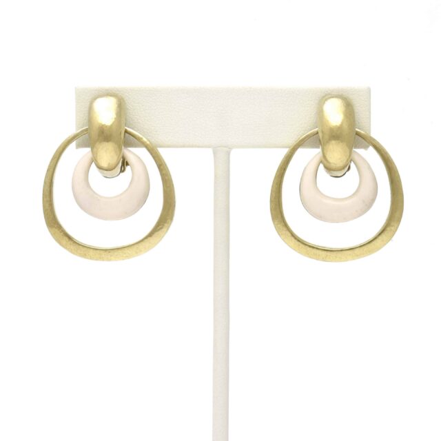 Thin Thick Outlines Earring w/ Bone Large