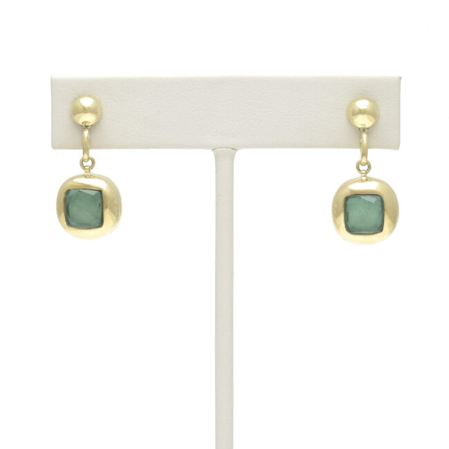 Soft Square with Stone on Ball Ring Top