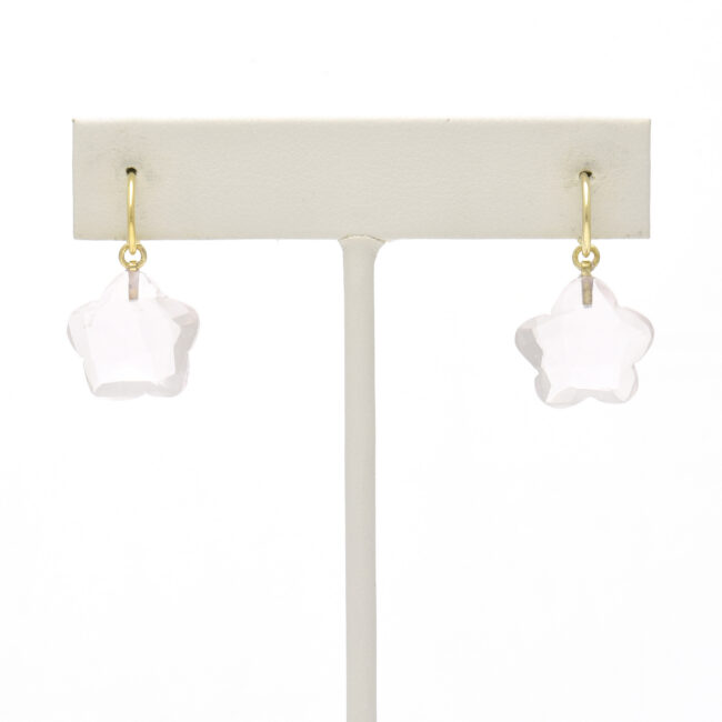 Flower Stone Drop on Hoop Top