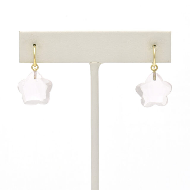 Flower Stone Drop on Hoop Top