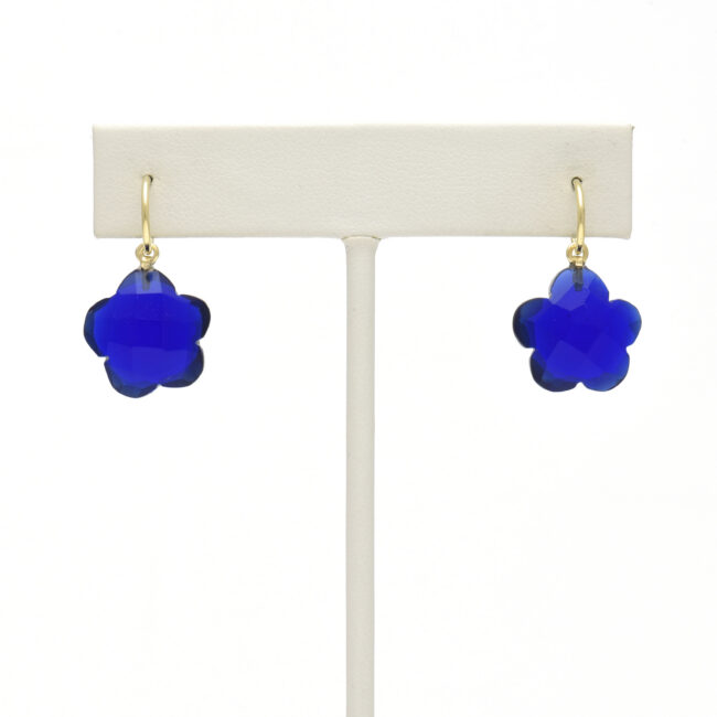 Flower Stone Drop on Hoop Top