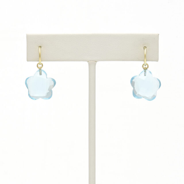 Flower Stone Drop on Hoop Top