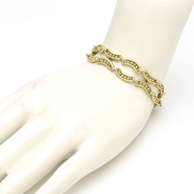 Double Multi Curved w/ Balls Bracelet