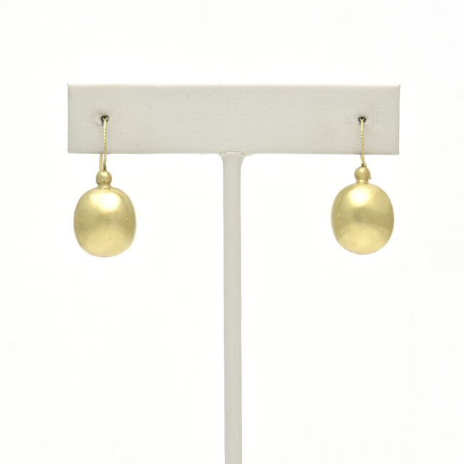 Coffee Bean Earring With Gold Filled Hoop
