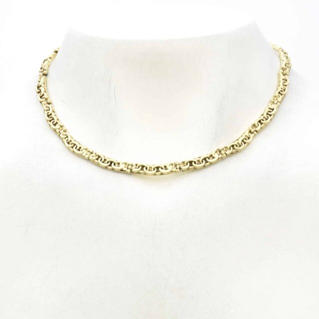 Bas-Relief Chain on Bar Necklace
