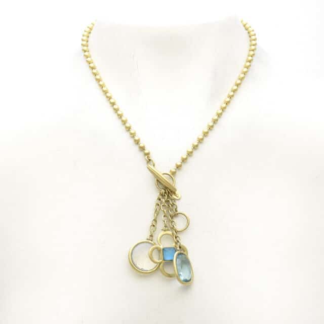 Ball Chain Drop Stone and Chain