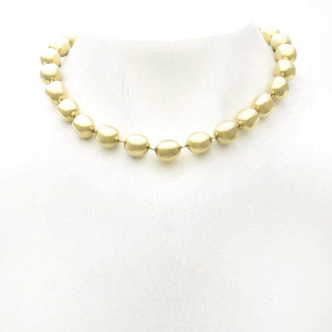 12mm Coffee Bean Necklace 16-17-18"