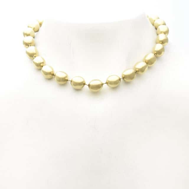 12mm Coffee Bean Necklace 16-17-18"