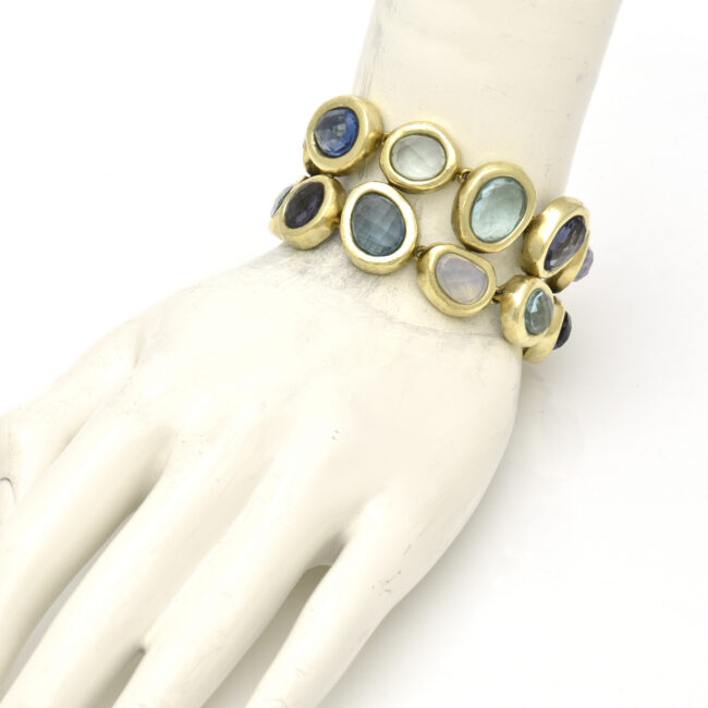Double Layer Organic Oval Stones