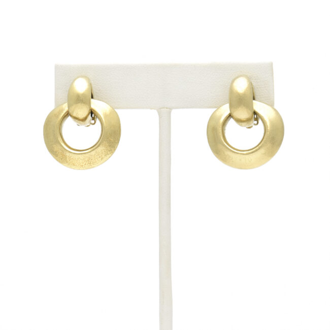 Sloped Ring on Ring Earring Small