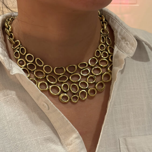 Four Layer Organic Rounded Forms Collar